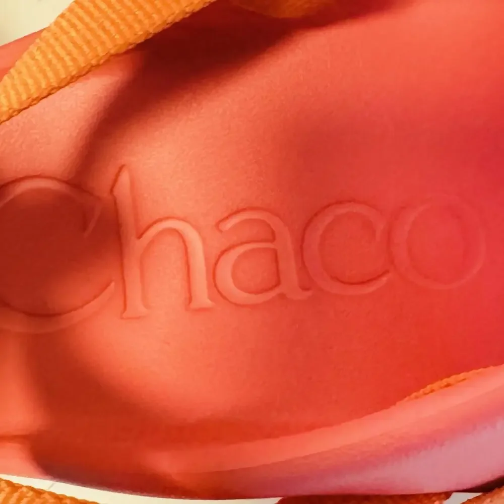 Chaco Sandals Kids Junior 6 Pink Orange Chillos Sport Strap Slip On Water Shoes